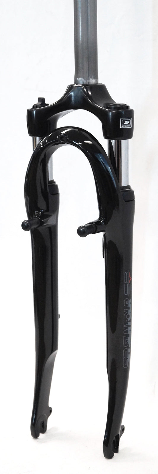 **SR Suntour Suspension Fork 700C,  CR7V, travel 40mm, for axle 9mm, coil spring w/preload adjuster,  for V Brake, 1 1/8" steerer Threadless,  BLACK