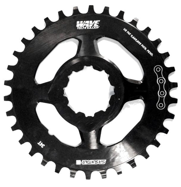 CHAIN RING  For Aion Chainweel - 32T (BT) SR SUNTOUR Direct Mount. Alloy. WAVE Tech (functions like NARROW WIDE)