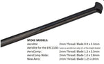 DT spoke Aero comp WIDE T-HEAD Blk 288*