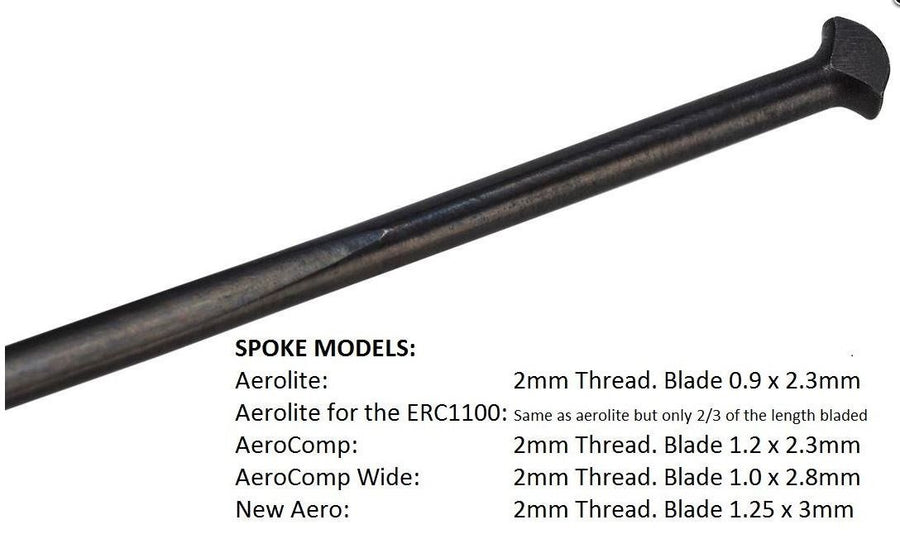 DT spoke Aero comp WIDE T-HEAD Blk 288*