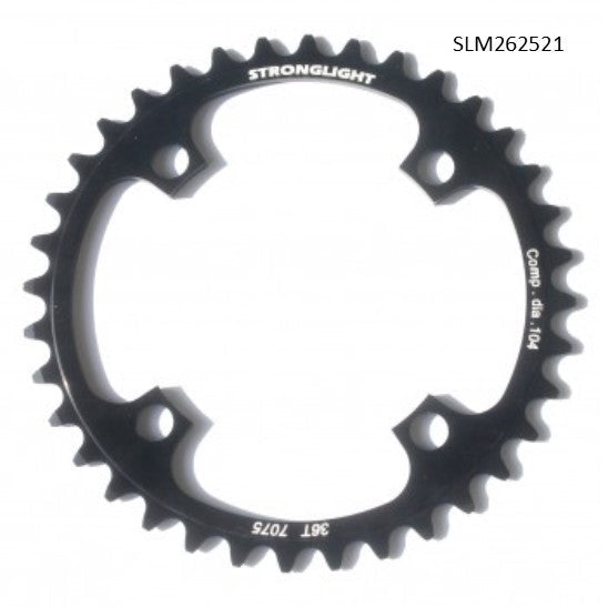 CHAINRING - MTB "STRONGLIGHT", 36T, 7075 SINGLE RING - 104mm BCD for 4H 9 Speed BK