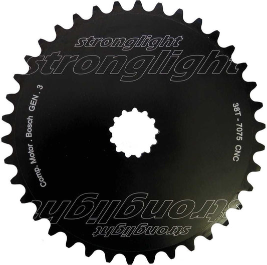 E-BIKE Chainring, COMP. BOSCH - Direct Mount 3rd GENERATION - 7075-T6, BLACK, 38T, a Quality STRONGLIGHT product, - 262580