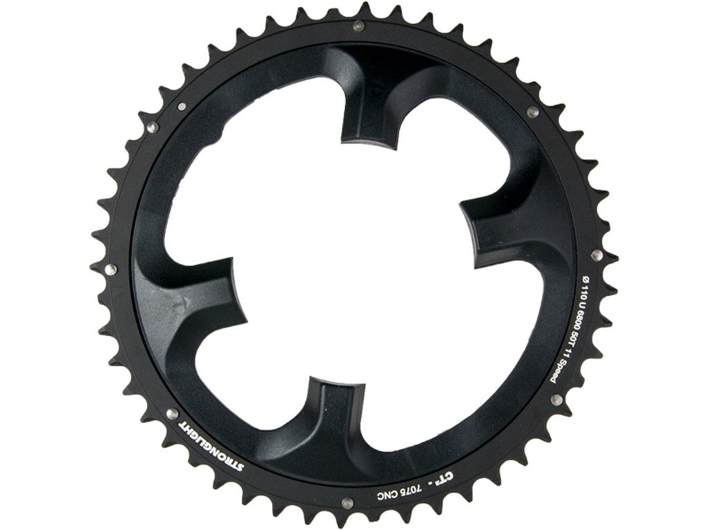 ROAD CHAINRING SHIMANO ULTEGRA & Di2 - FC-6800 comp.7075-T6  CT² (black)11 Speed. 110 BCD. Outer.50T 4 arms, Quality Stronglight product 273713