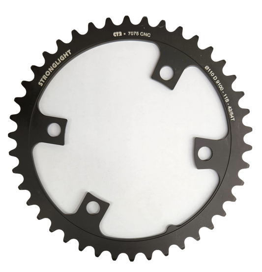 ROAD CHAINRING SHIMANO ULTEGRA - FC-R8000 - FC-R8050 comp.7075-T6CT² (black)11 Speed 110 BCD. Inner.42 (54)4 arms