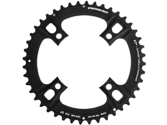 MTB CHAINRING SHIMANO XTR FC-M970  2007 compatible. 7075-T6 CT² (black) 3x9 BCD104 Outer. 44T 4 arms "STRONGLIGHT"