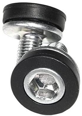 Stronglight Crank Screws M8, SET OF 2 SCREWS WITH PLASTIC CUPS, Steel, Silver, Square Drive