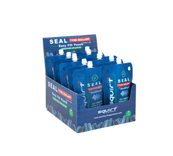 Squirt Tyre Sealant - Counter Display Box containing 12 x 120ml Easy-fill pouches