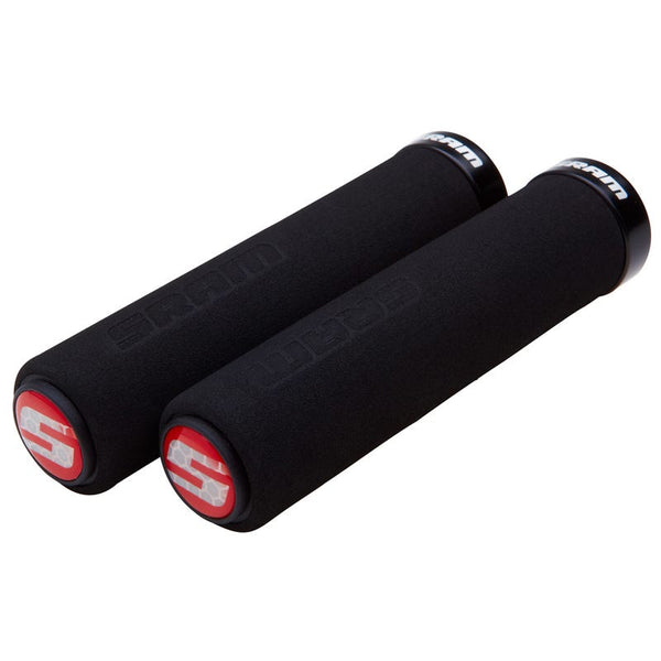SRAM Foam Lock On Grips 129mm Black/Black Clamps & End Plugs