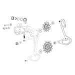 SRAM REAR DERAILLEUR PULLEY KIT RIVAL ETAP AXS STEEL BEARING (INCLUDES 12T UPPER AND 12T LOWER PULLEYS, 18.5MM AND 12.9M