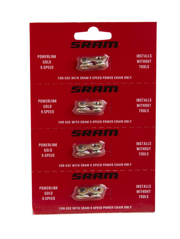 SRAM Power Lock Chain Connectors 9 Speed Gold 4 Pack