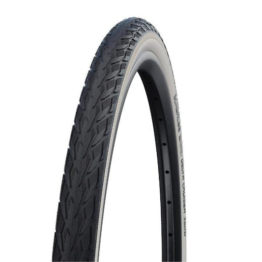 Schwalbe Delta Cruiser 700 x 28C Whitewall Reflective