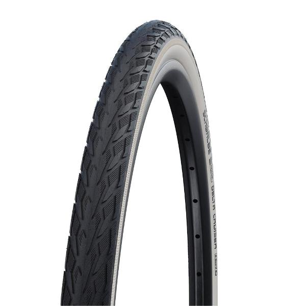 Schwalbe Delta Cruiser 700 x 28C Whitewall Reflective