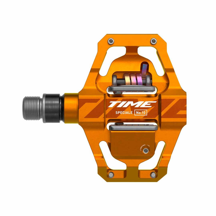 Pedal TIME Speciale 10 Small, including ATAC standard cleats, Tangerine Aluminum B1