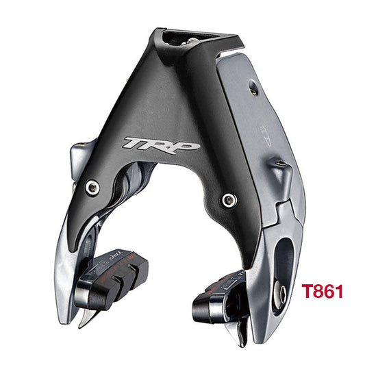 TRP ROAD DM FRONT BRAKE, Forged Aluminium Aerodynamic Roller Cam Direct mount Brake, Rim Width Adjustment, Spring Tension Adjustment.
