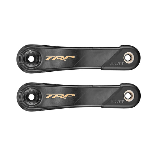 TRP Crank CK-9050 EVO Carbon Fiber Crank, 170mm Length Cinch compatible interface/ 68 & 73,  Black / Gold