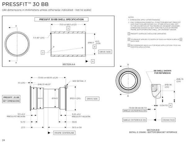 Truvativ BB PRESSFIT BB30 68/73 CERAMIC