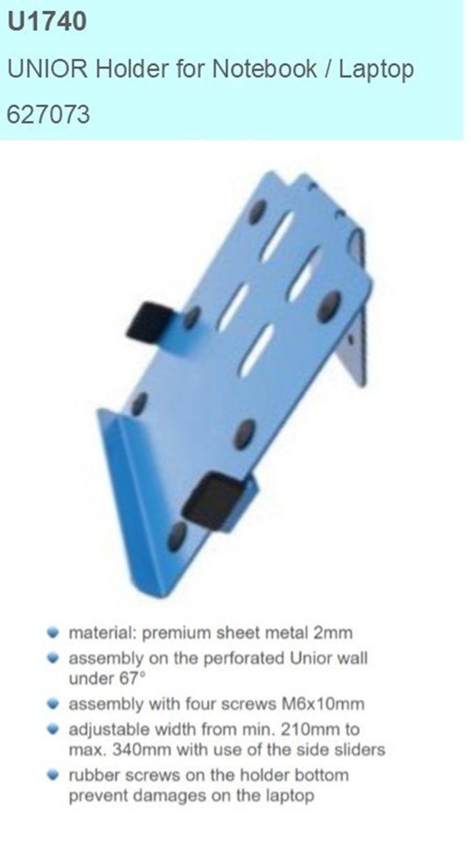 Unior Holder for notebook/laptop display 627073 for professional and safe storage of your computer device