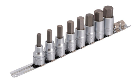 Unior Hex driver socket set with HX profile 1/2" on rail (8, 9, 10, 12, 14, 15, 17, 19mm)  629698  Professional Bicycle Tool, quality guaranteed