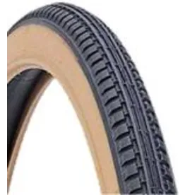 TYRE 27 x 1 1/4 VRB015, BLOCK tread,  BKG Black with Gum Wall ,  Quality Vee Rubber product (32-630)   VEE RUBBER label but no barcode