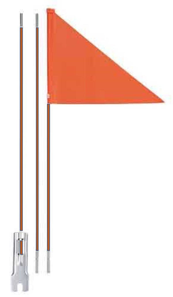 SAFETY FLAG THREE PIECES 60' LENGTH WHITE POLE(50)