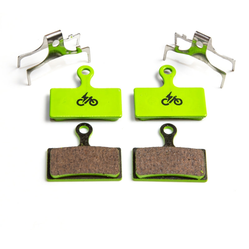 H/D E-Bike Brake DISC pads , 2 Pairs, SEMI METALLIC, compatible Shimano XTR, XT,SLX, M985/785/666/615, R785, S700, ALFINE