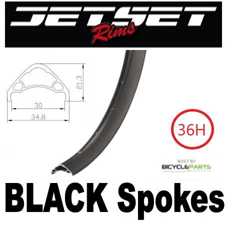 WHEEL - 27.5/650B Jetset AE-30 36H S/j Black Rim, 1 SPEED COASTER 3/8 Nutted (110mm OLD) Loose Ball Hi-Stop Black Hub, BLACK Spokes