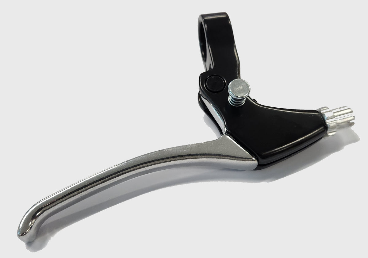 BRAKE LEVER - RIGHT hand ONLY Alloy V-Brake Lever, With Lock Device, BLACK/SILVER