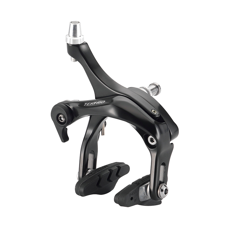 41-57mm Reach Dual Pivot Caliper - Front Only, Alloy, Black, Angle Adjustable Pads, Tektro