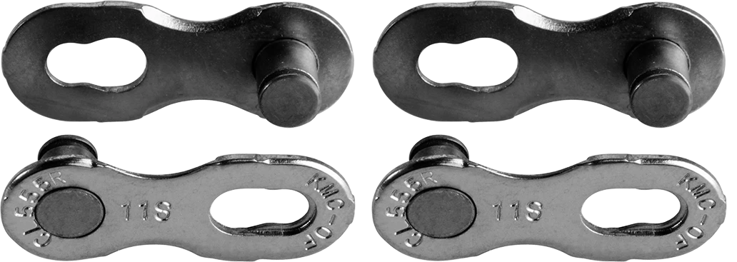 Connecting Link for 9/11 Speed Shimano Cues, NON Re-Usable, KMC, Card of 2, SILVER