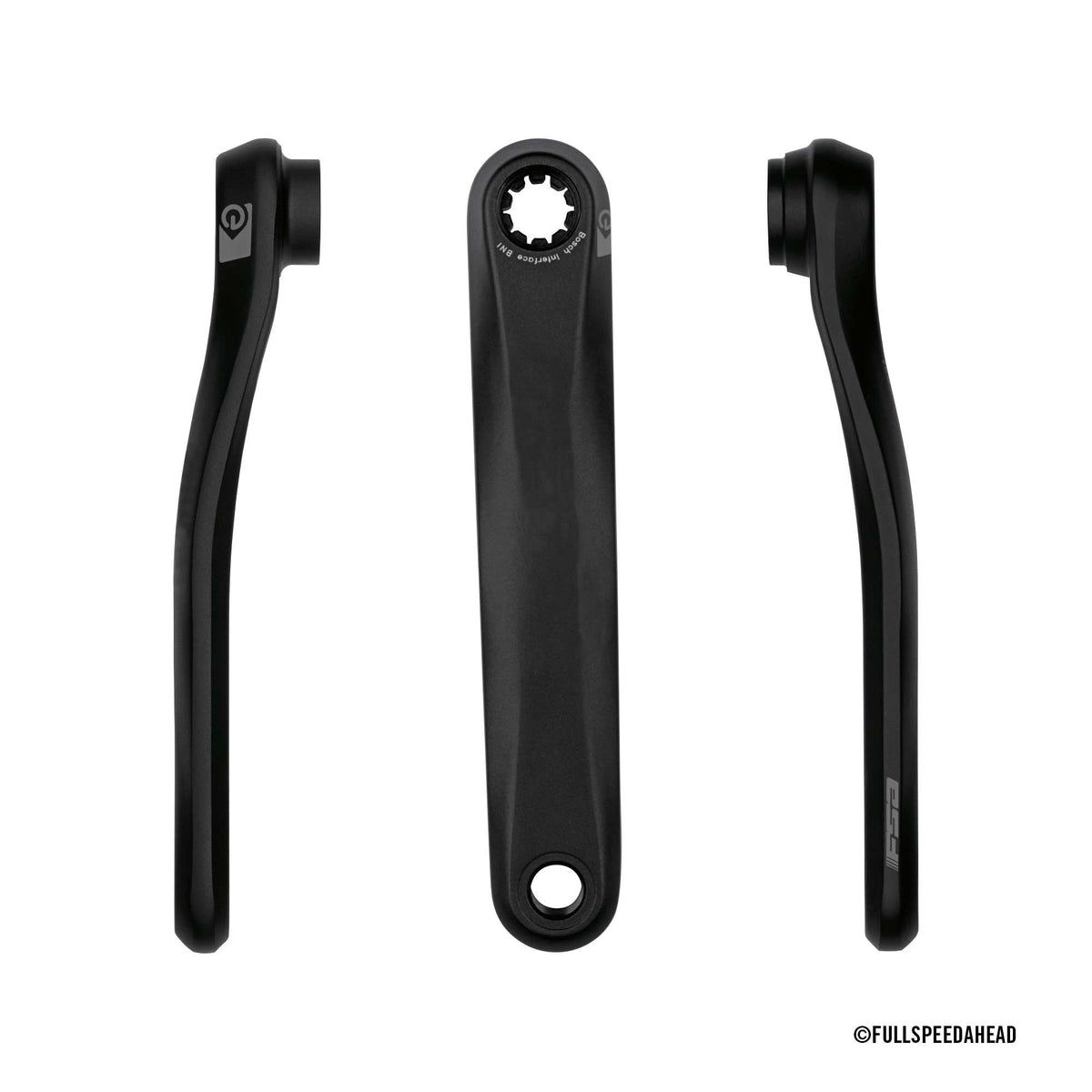 E-BIKE CRANKS - FSA Bosch Gen3 E-bike Armset w/o CR 170mm SB Black w/side FSA logo w/o Bolts,CK-602/Gen3