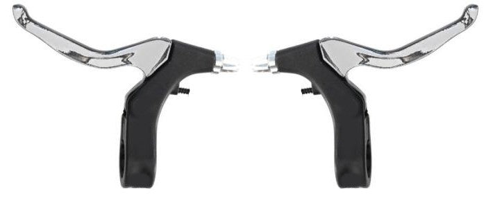 BRAKE LEVERS- U Brake Levers, Alloy, For U Brake, BLACK/SILVER (Sold In Pairs) for 16-20" bikes
