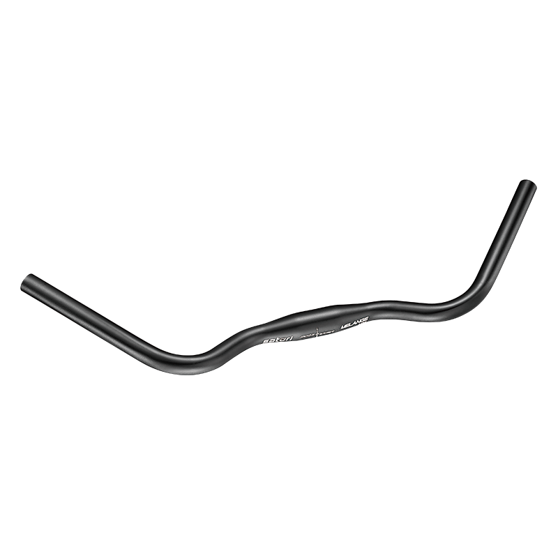 Handlebar, MELANGE LOW, alloy, center dia 31.8mm, W: 630mm, R: 32mm, sweep 46 degree, matt black