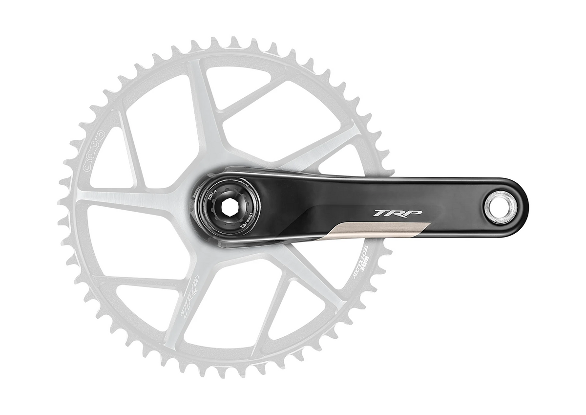 TRP Crankset VISTAR, Mod. CK-C8000, carbon, L: 165mm, ROAD, black/silver (Chainring NOT included)