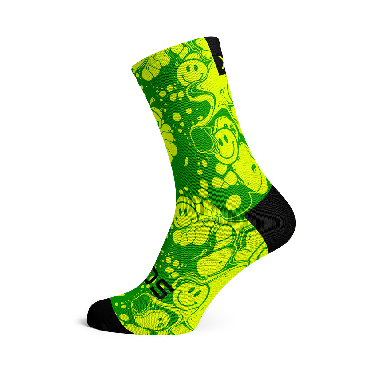 Neon Slide Yellow - Size M (US 5-9) - SOX Footwear Performance Socks - 1 Pair