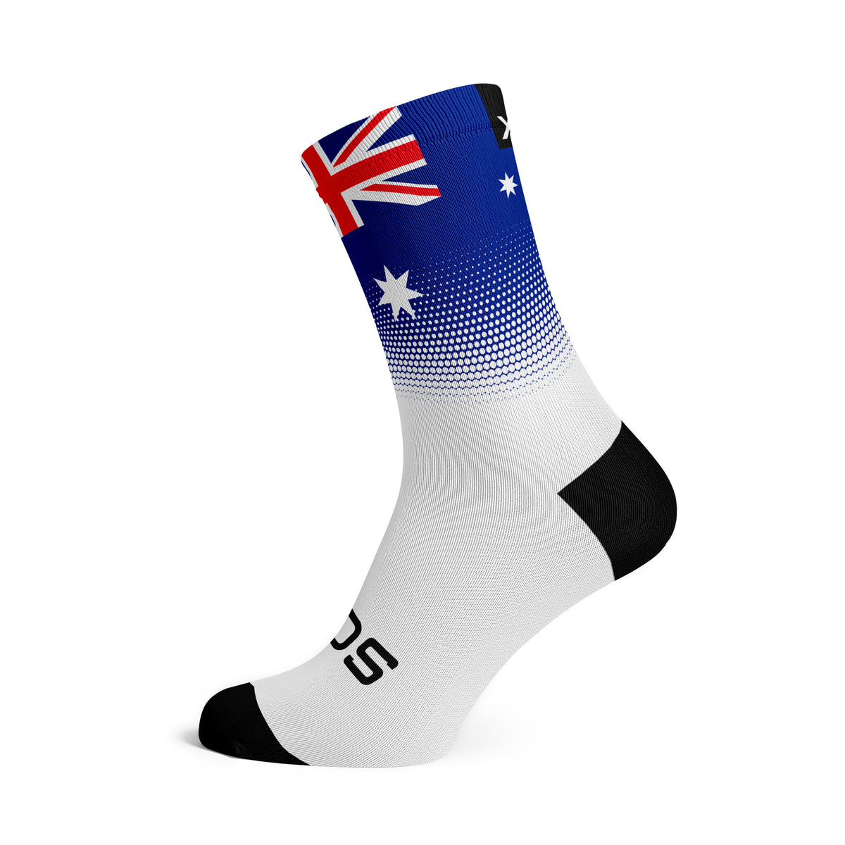 Australia Flag - Size M (US 5-9) - SOX Footwear Performance Socks - 1 Pair