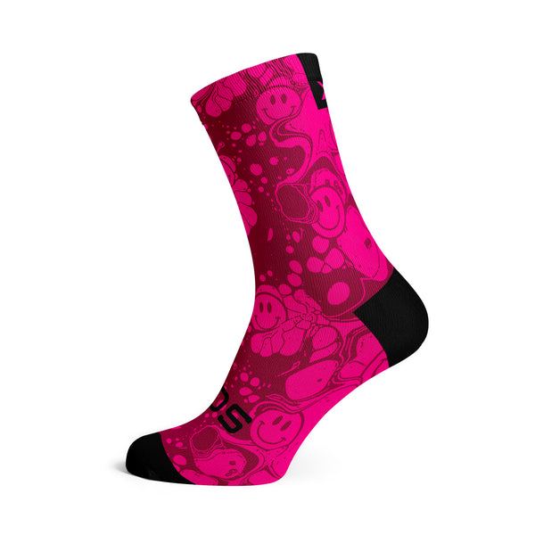Neon Slide Pink - Size M (US 5-9) - SOX Footwear Performance Socks - 1 Pair