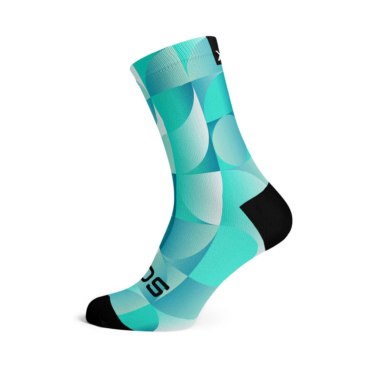 Solid Turquoise - Size S (US 1Y-5) - SOX Footwear Performance Socks - 1 Pair