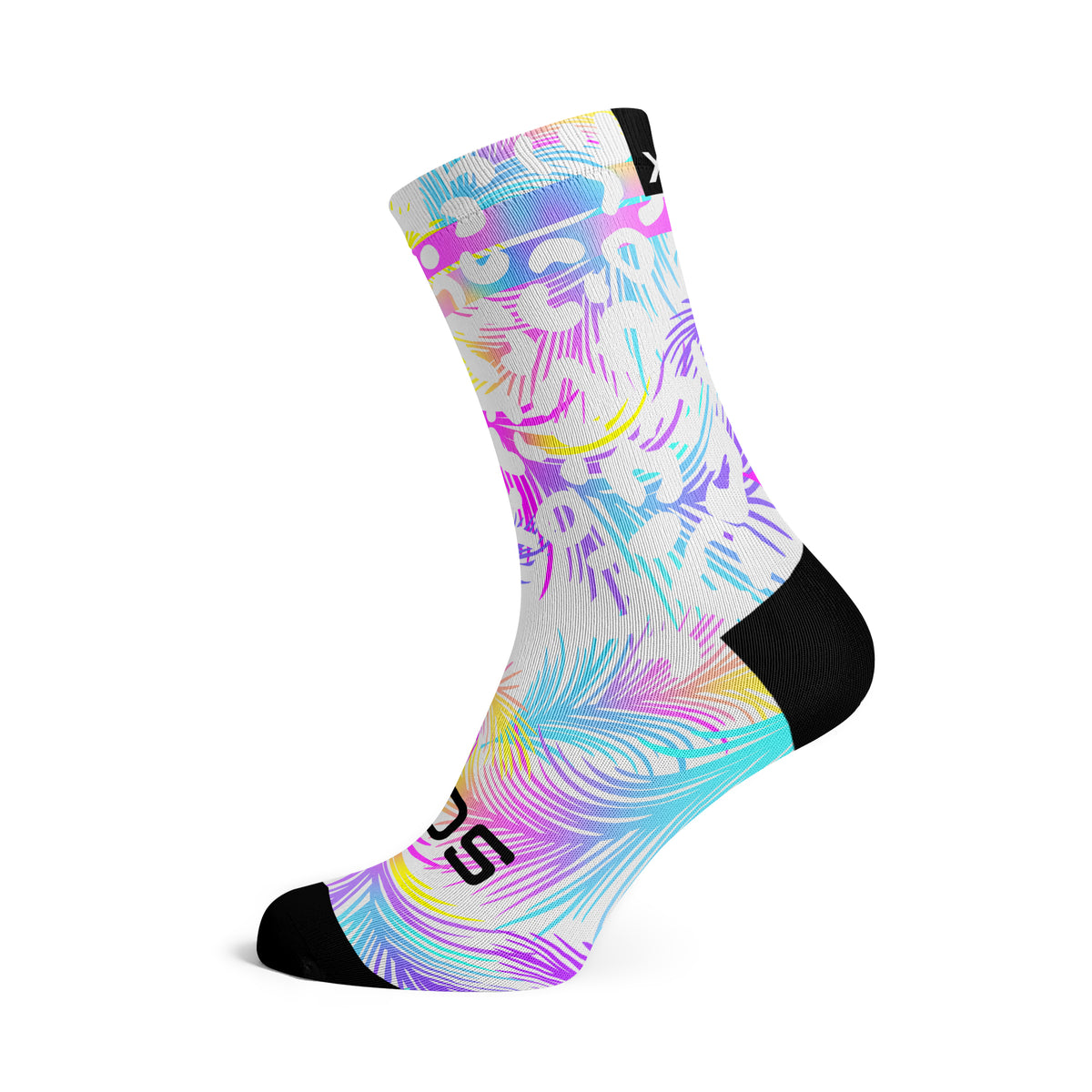 White Pastel - Size L (US 9-13) - SOX Footwear Performance Socks - 1 Pair