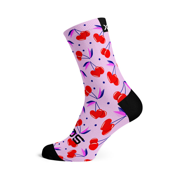 Cherry Pink - Size S (US 1Y-5) - SOX Footwear Performance Socks - 1 Pair