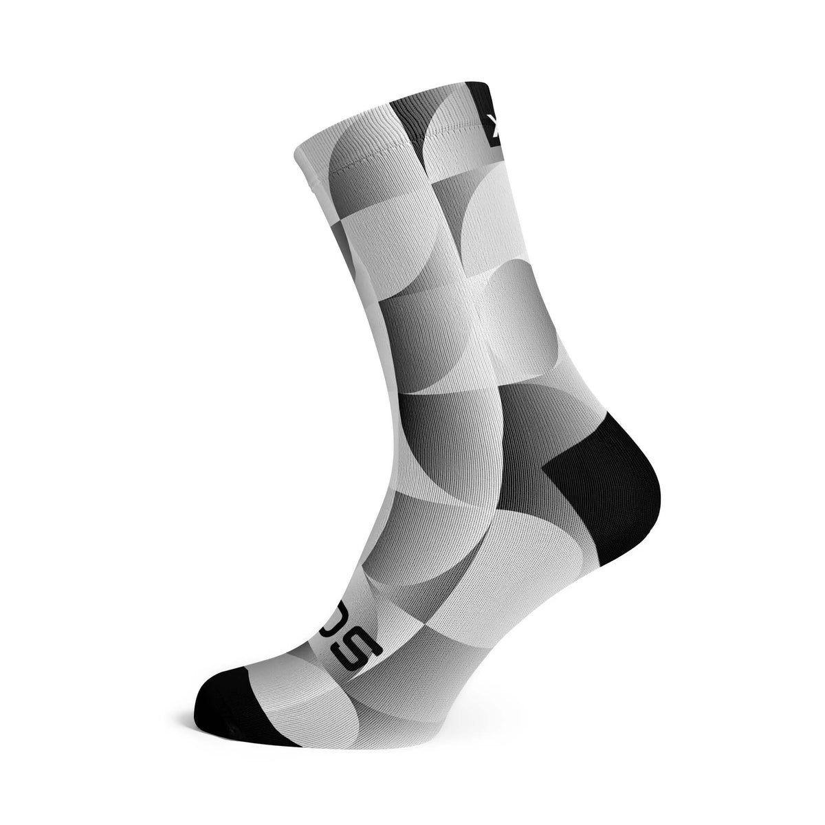 Solid Silver - Size M (US 5-9) - SOX Footwear Performance Socks - 1 Pair