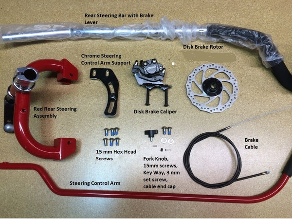 Rear steering kit for 94583A (Rehatri Recumbent Trike, Pedal version, 20