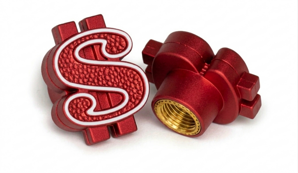 A/V Cap - Money Sign, Red, Sold Individually