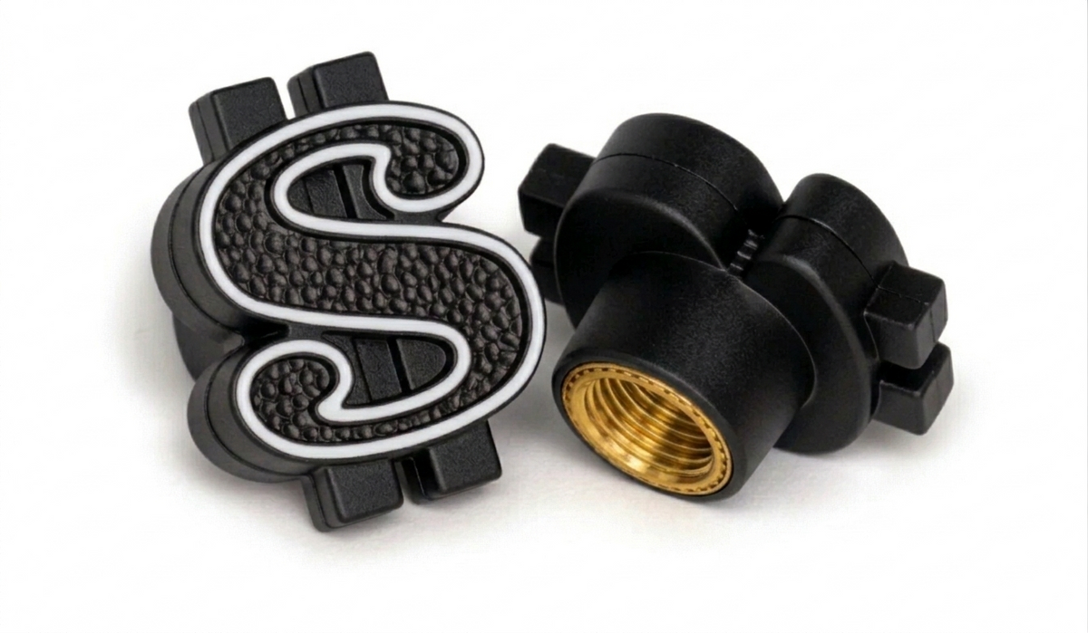 A/V Cap - Money Sign, Black, Sold Individually