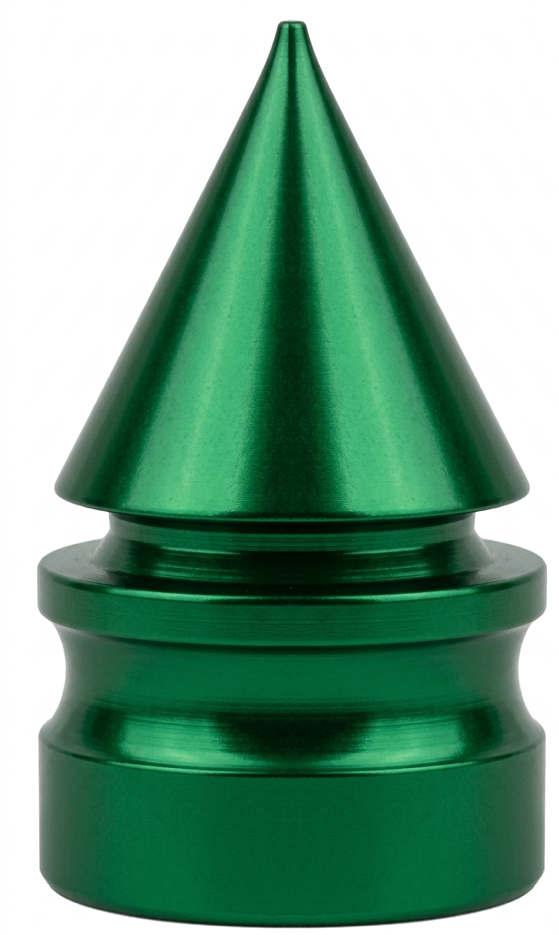 A/V Cap - Pointed Cone, Green, Sold Individually
