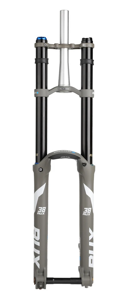 29" SF25-RUX38-EVO-RC+-PCS-T Suspension Fork, 20x110mm Tool-Type Thru-Axle - 200mm Travel, Downhill/Freeride, Boost, EQ Air, Tapered, Grey, SR Suntour, YS7341