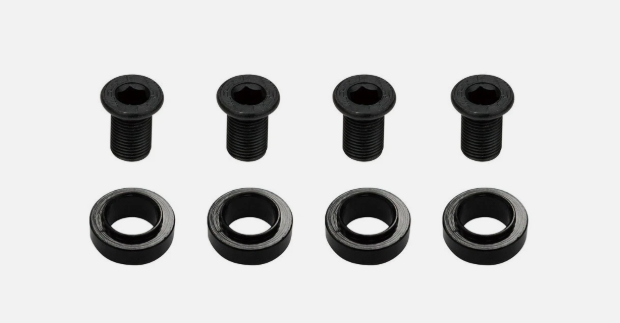 CHAINRING BOLTS+ABS SPACER 5.5MM KIT BLK (4PCS) ML023+MW426