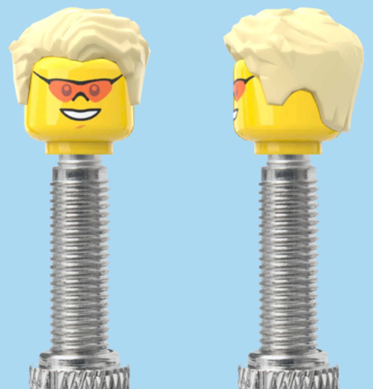 Coloured Sunglasses with a Smile | Styled Blonde Hairdo | FV | Brick Caps | Sold as Pair