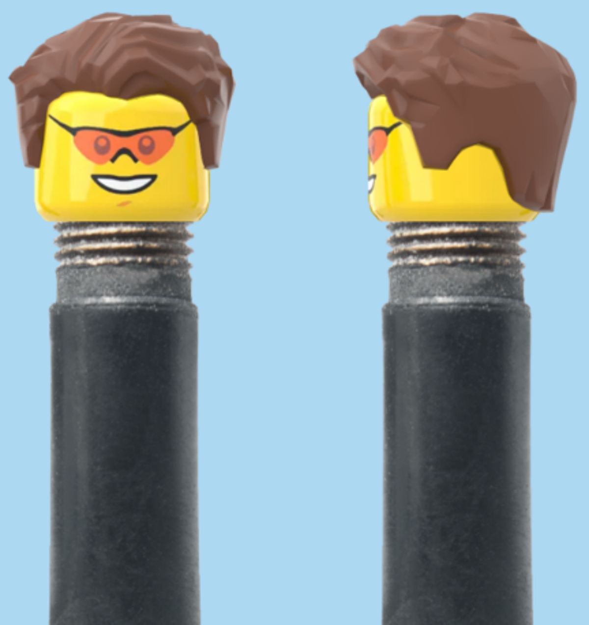 Coloured Sunglasses with a Smile | Styled Brown Hairdo | AV | Brick Caps | Sold as Pair