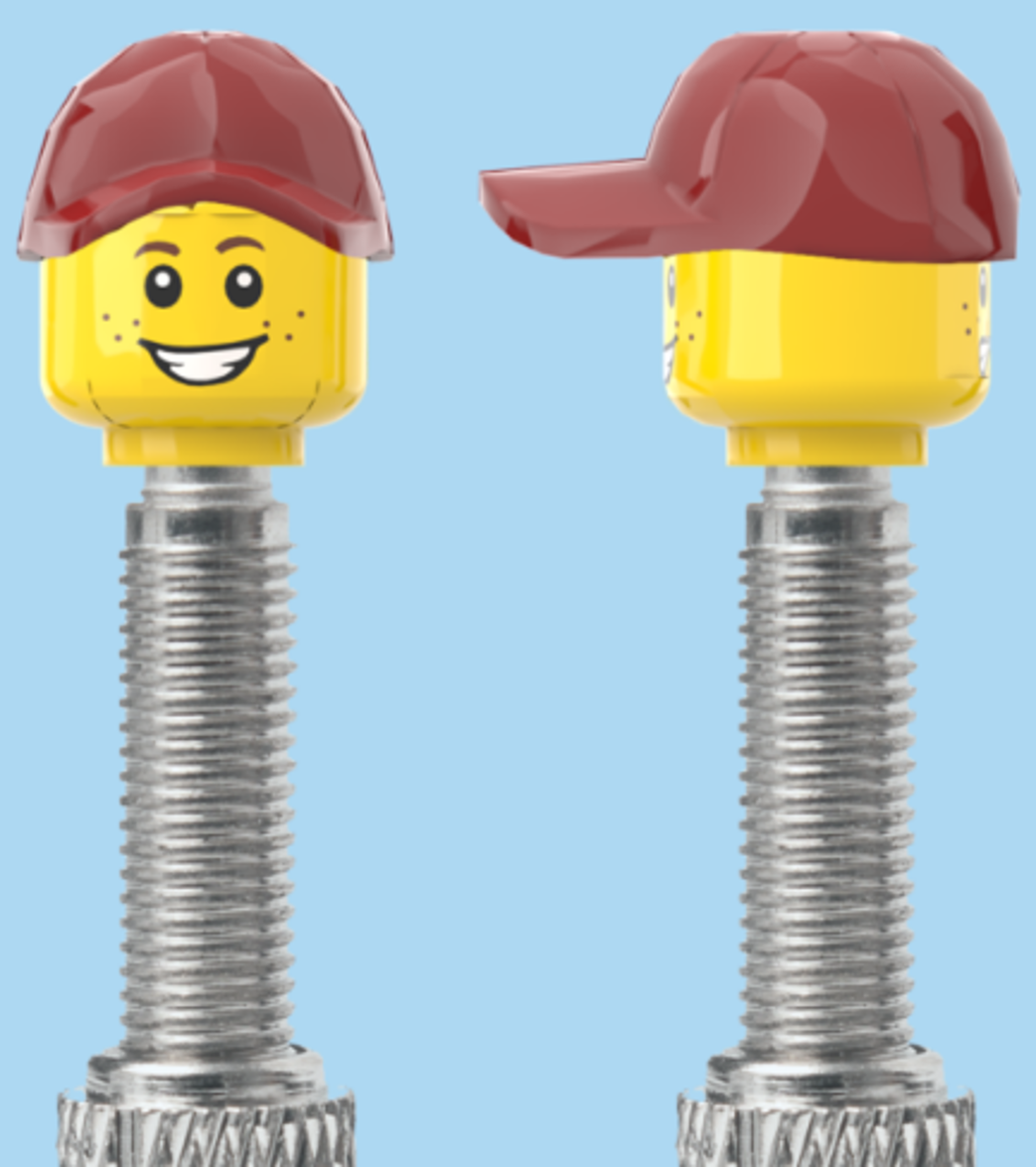 2 Faces with Freckles | Smile Face | Worried Look Face | Maroon Cap | FV | Brick Caps | Sold as Pair