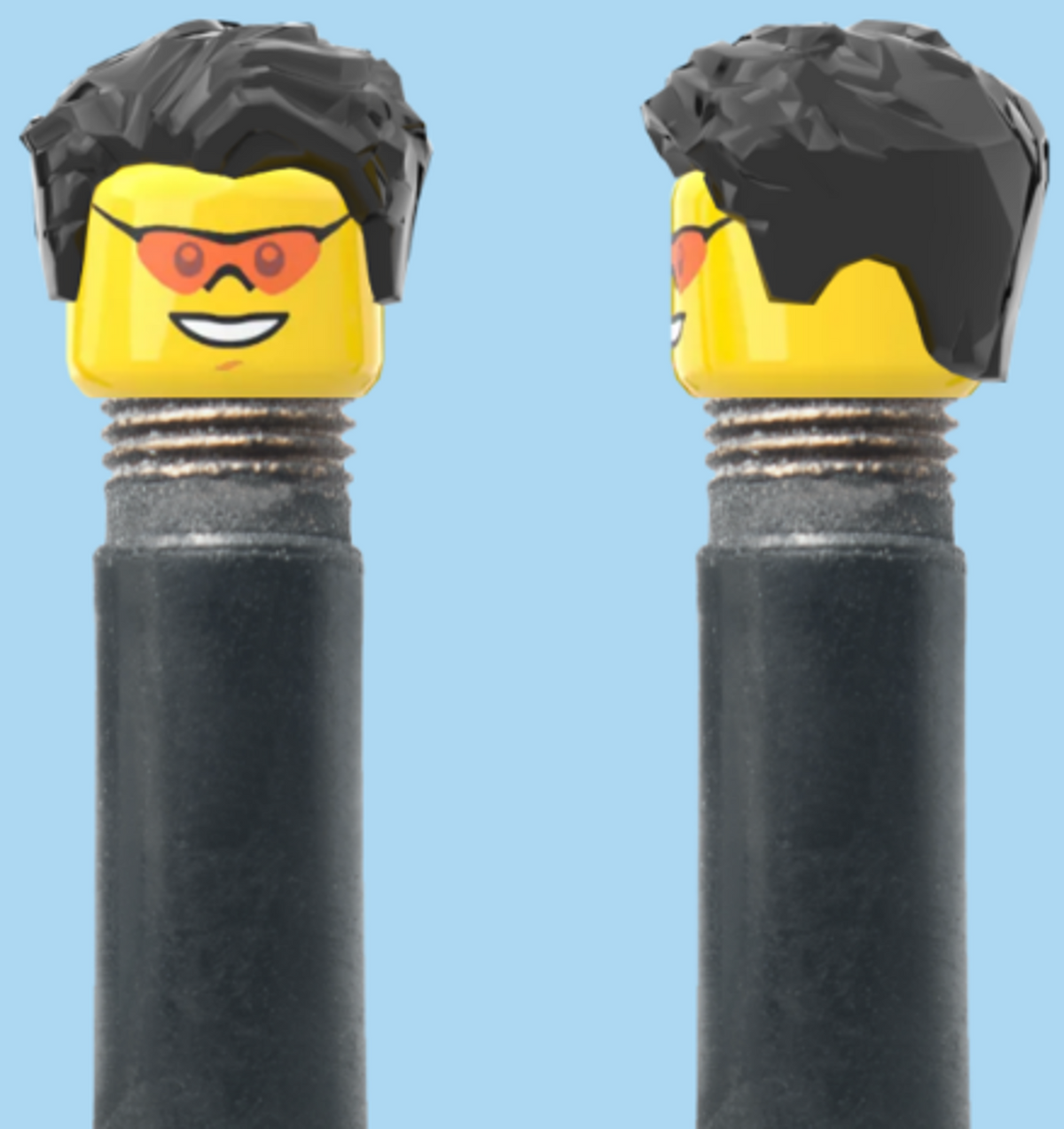 Coloured Sunglasses with a Smile | Styled Black Hairdo | AV | Brick Caps | Sold as Pair